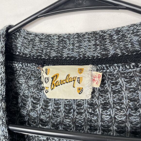VTG Barclay Wool Women Cardigan Knit Size M Varsity Old Money Preppy Academia - Picture 7 of 9